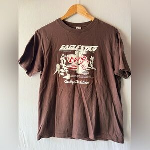 Harley-Davidson Brown Eagle Star Graphic Tee Large